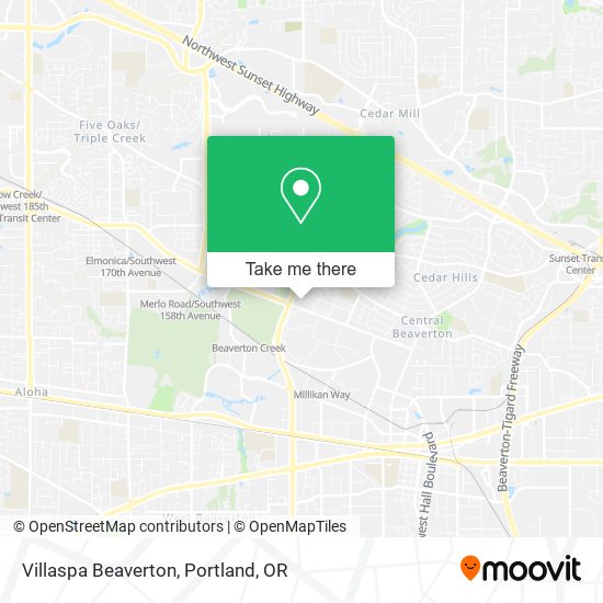 Villaspa Beaverton map