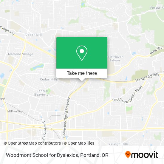 Woodmont School for Dyslexics map