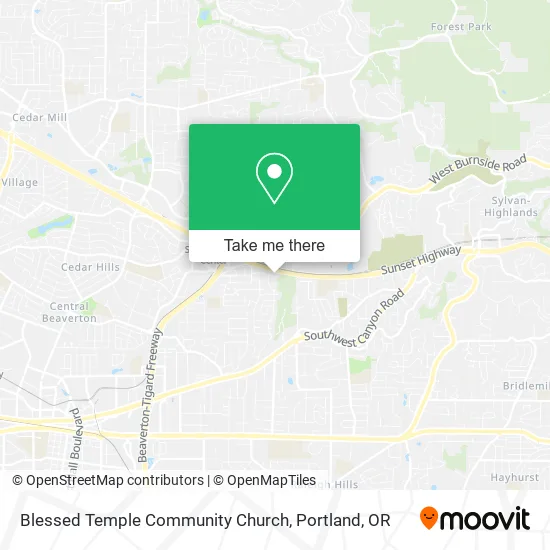 Blessed Temple Community Church map