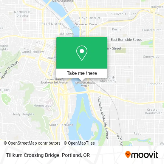 Tilikum Crossing Bridge map