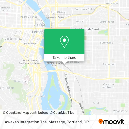Awaken Integration Thai Massage map