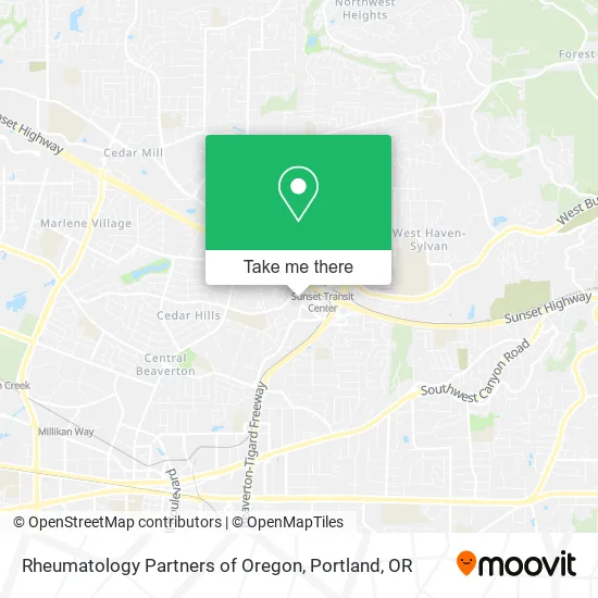 Mapa de Rheumatology Partners of Oregon