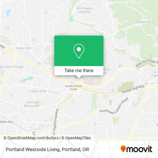 Mapa de Portland Westside Living