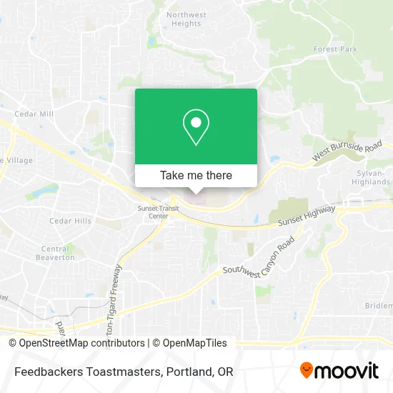 Feedbackers Toastmasters map
