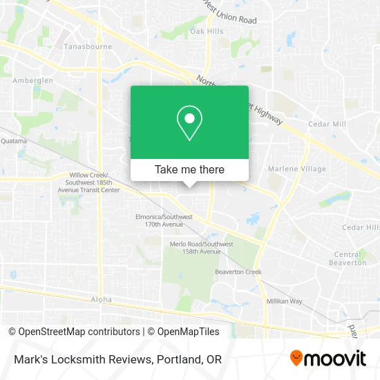 Mark's Locksmith Reviews map