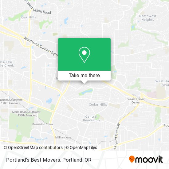 Portland's Best Movers map