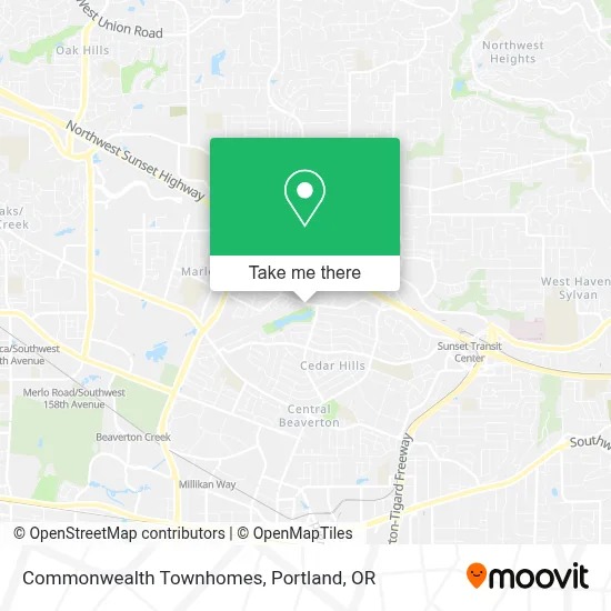 Commonwealth Townhomes map