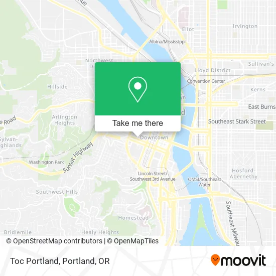 Mapa de Toc Portland