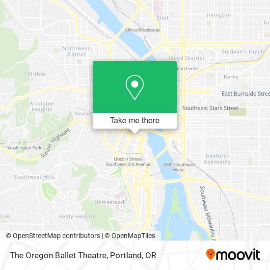 The Oregon Ballet Theatre map