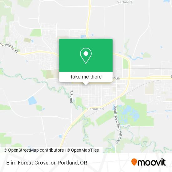 Elim Forest Grove, or map