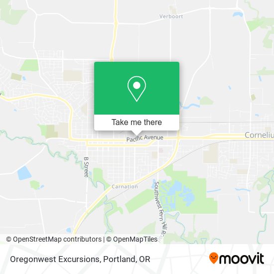 Mapa de Oregonwest Excursions
