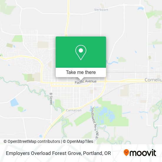 Employers Overload Forest Grove map