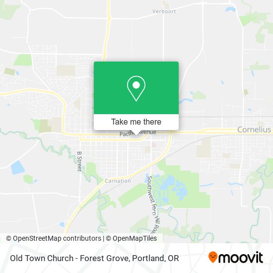 Mapa de Old Town Church - Forest Grove