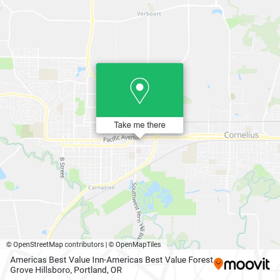 Mapa de Americas Best Value Inn-Americas Best Value Forest Grove Hillsboro