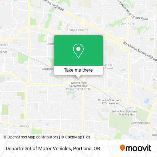 Department of Motor Vehicles map