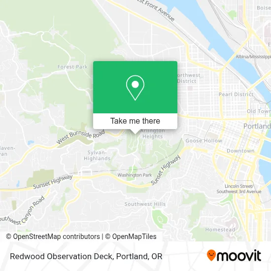 Redwood Observation Deck map