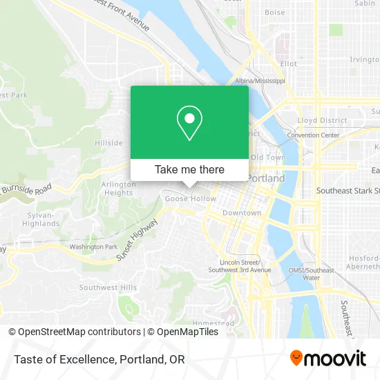 Taste of Excellence map