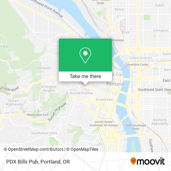Mapa de PDX Bills Pub
