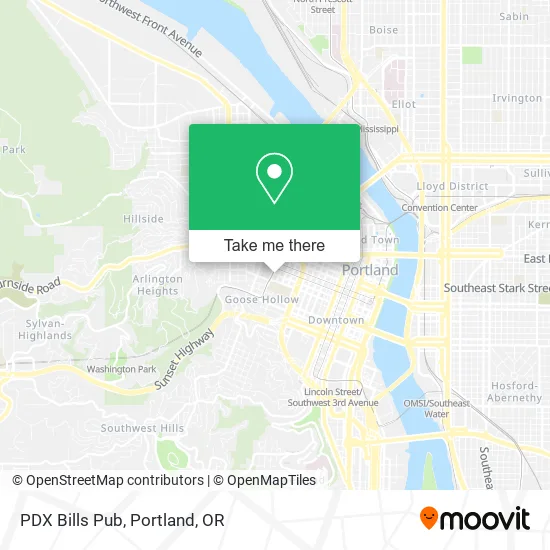 PDX Bills Pub map