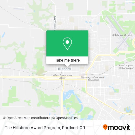 The Hillsboro Award Program map