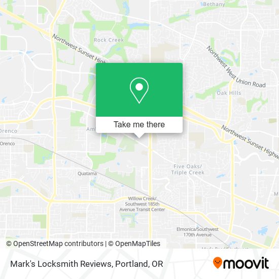 Mark's Locksmith Reviews map