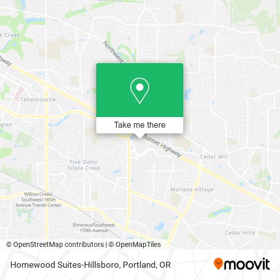 Homewood Suites-Hillsboro map