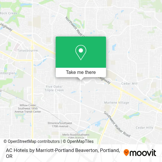 AC Hotels by Marriott-Portland Beaverton map
