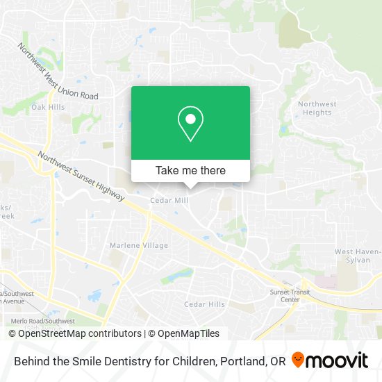 Behind the Smile Dentistry for Children map