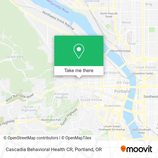 Cascadia Behavioral Health CR map