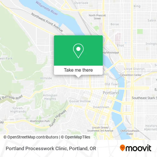 Portland Processwork Clinic map