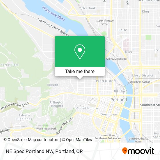 NE Spec Portland NW map
