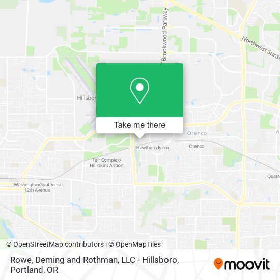 Mapa de Rowe, Deming and Rothman, LLC - Hillsboro