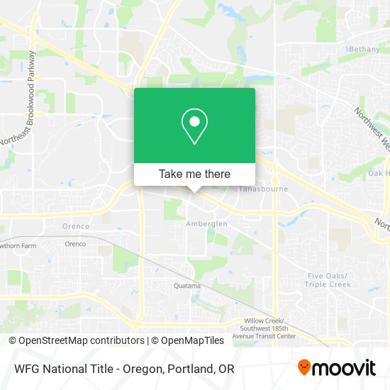 Mapa de WFG National Title - Oregon