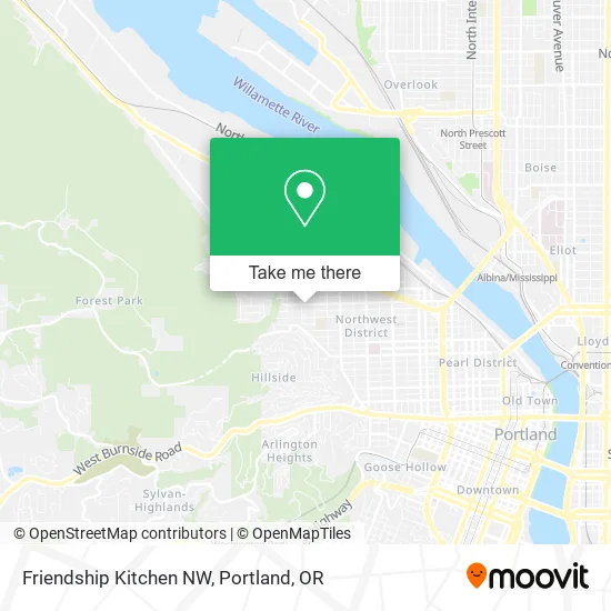 Friendship Kitchen NW map