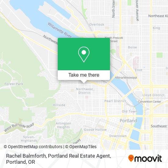 Rachel Balmforth, Portland Real Estate Agent map