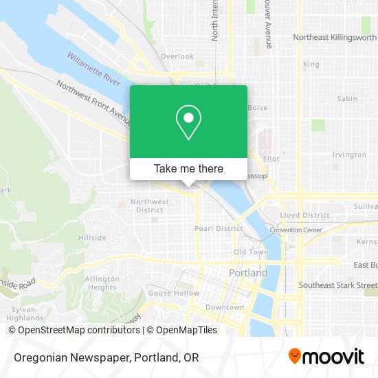 Oregonian Newspaper map