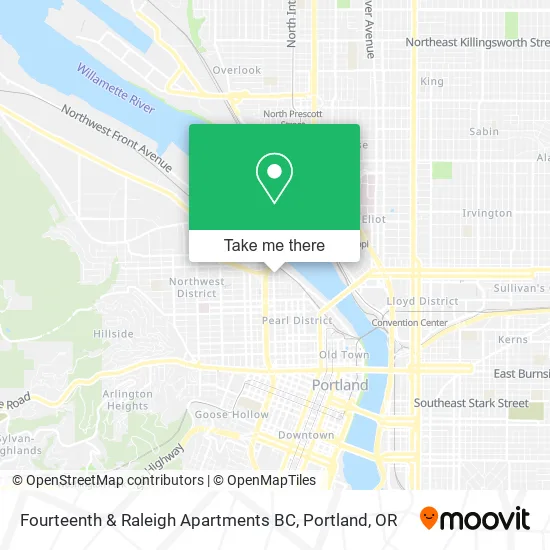 Fourteenth & Raleigh Apartments BC map