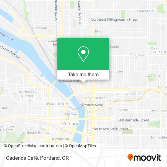 Mapa de Cadence Café
