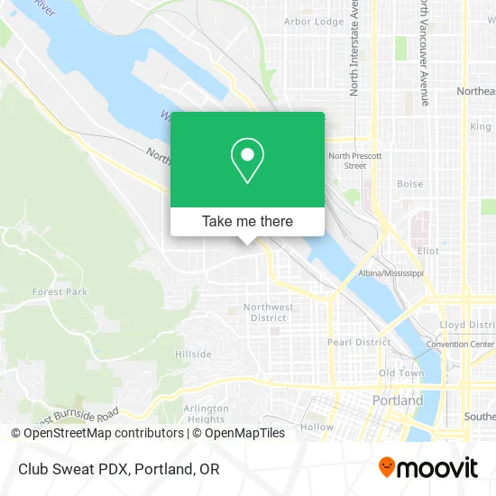 Club Sweat PDX map