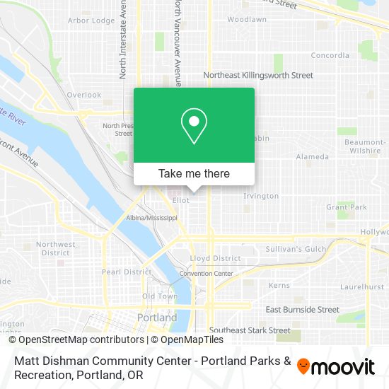 Matt Dishman Community Center - Portland Parks & Recreation map