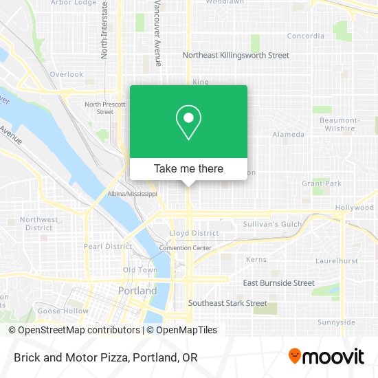 Brick and Motor Pizza map