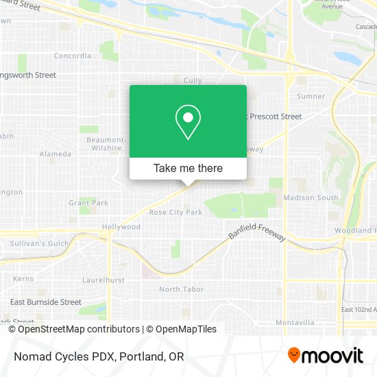 Mapa de Nomad Cycles PDX