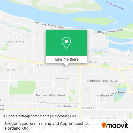 Oregon Laborers Training and Apprenticeship map