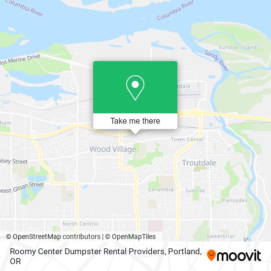 Roomy Center Dumpster Rental Providers map