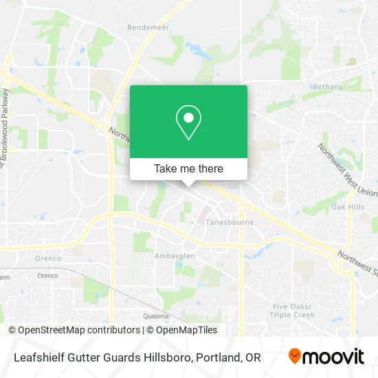 Mapa de Leafshielf Gutter Guards Hillsboro