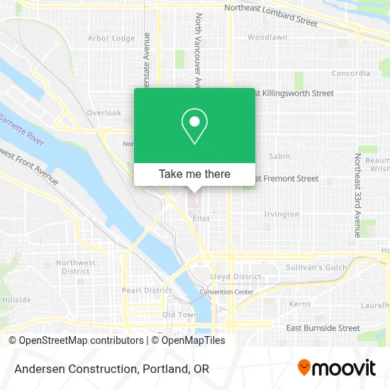 Andersen Construction map