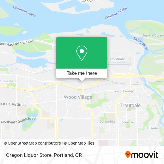 Oregon Liquor Store map