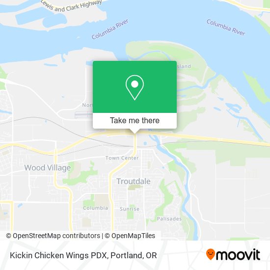 Mapa de Kickin Chicken Wings PDX