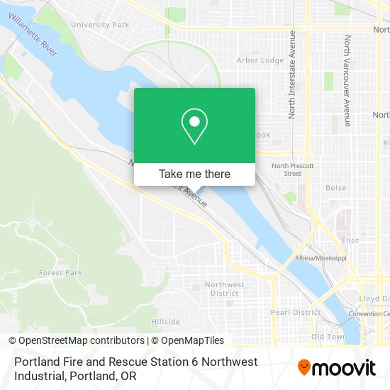 Mapa de Portland Fire and Rescue Station 6 Northwest Industrial