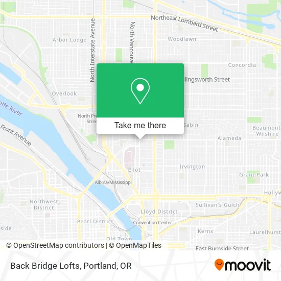 Back Bridge Lofts map